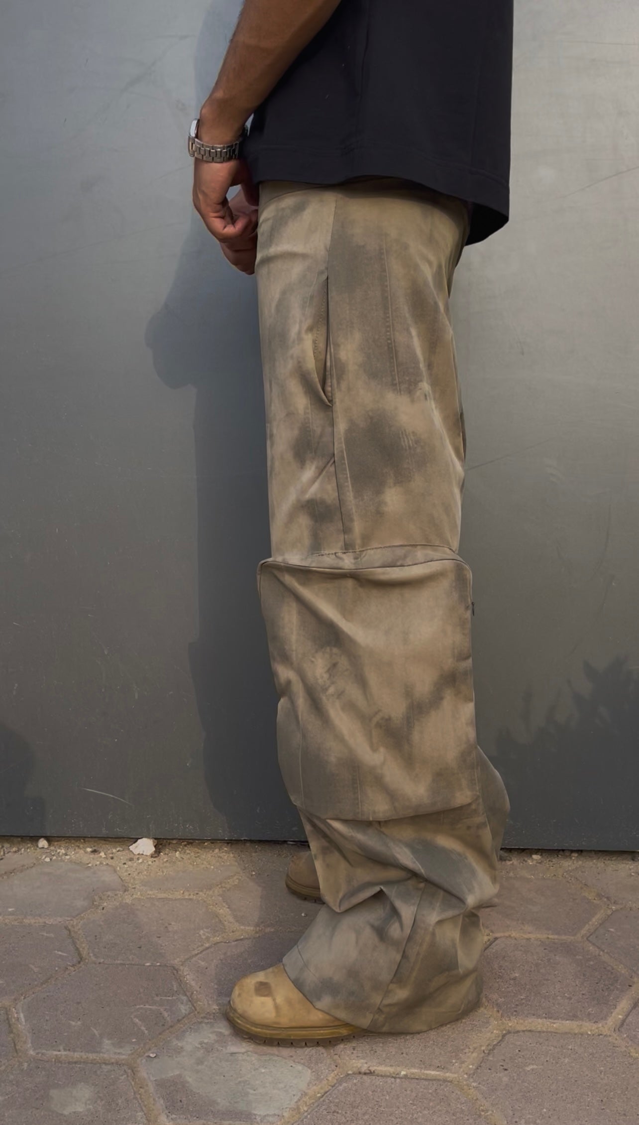 Dirty cargo pants (beige)