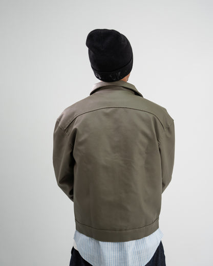 Rabbit leather jacket (olive)